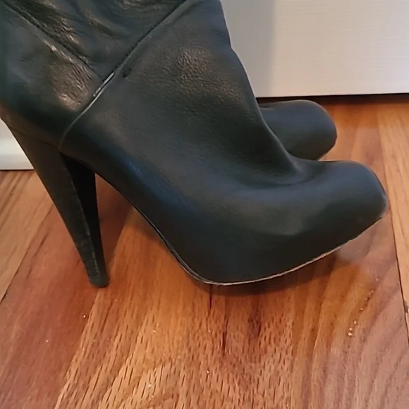 Dolce Vita Black Leather Knee Hi Boots Y2K - Picture 5 of 10